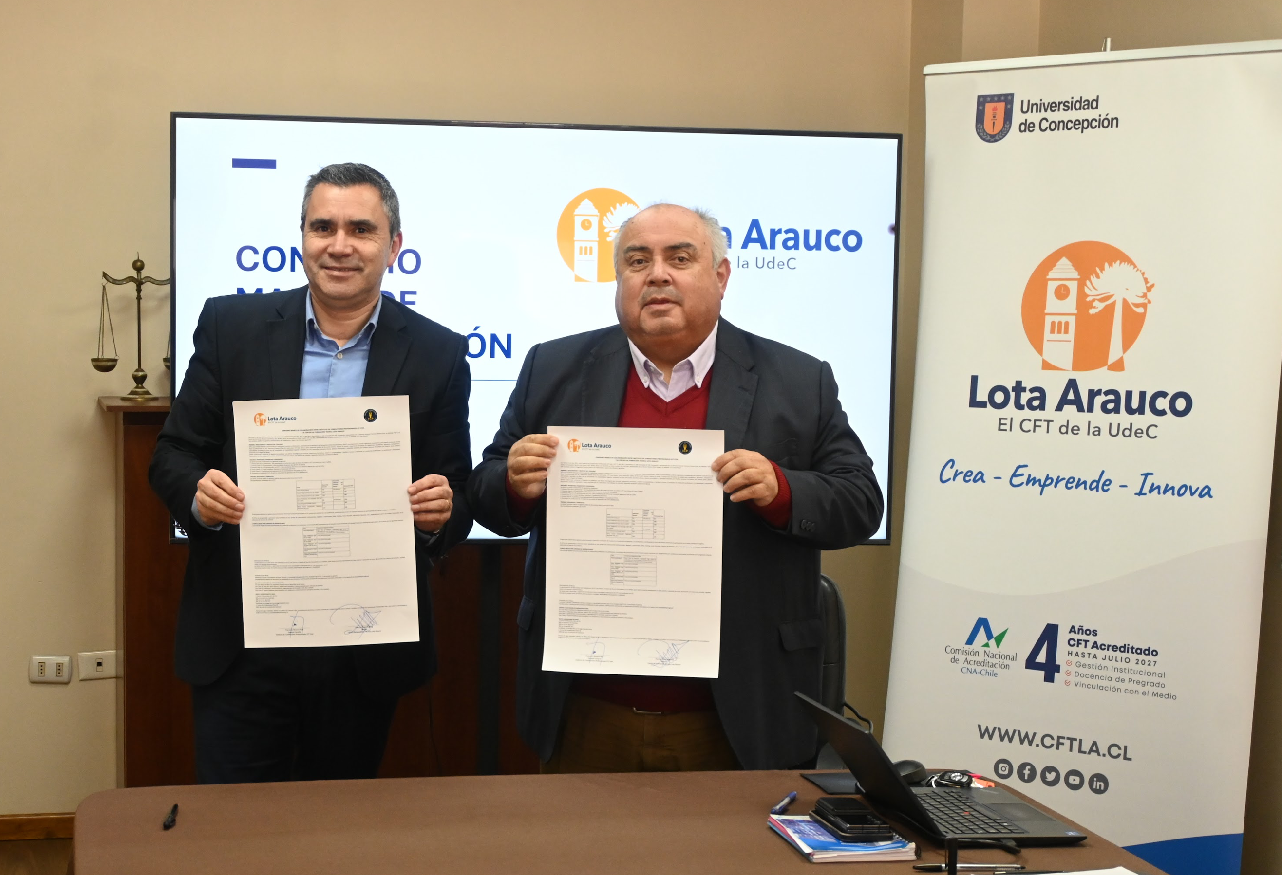 Consorcio ICP firma convenio con CFT Lota Arauco